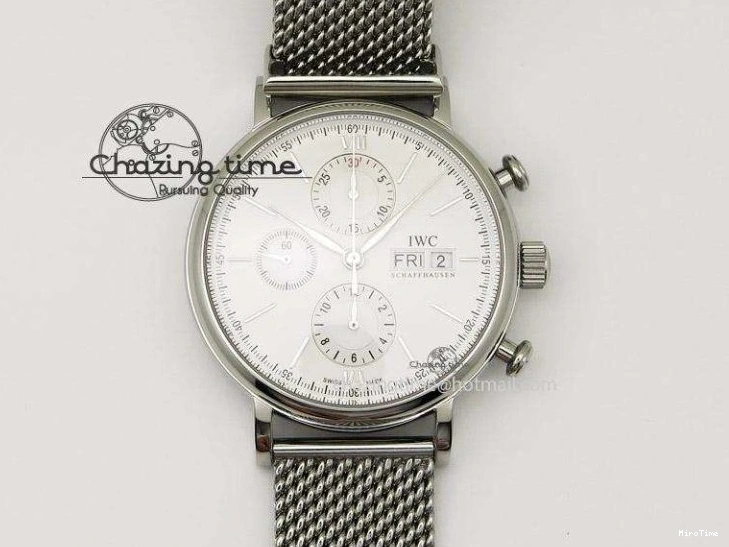 MIROTIME 0520 Portofino Automatic SS MKF 1:1 Best Edition White Dial On Black Leather Strap MIYOTA 9015 V Original 7204